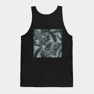 black leaves on pine and mint chevron Tank Top